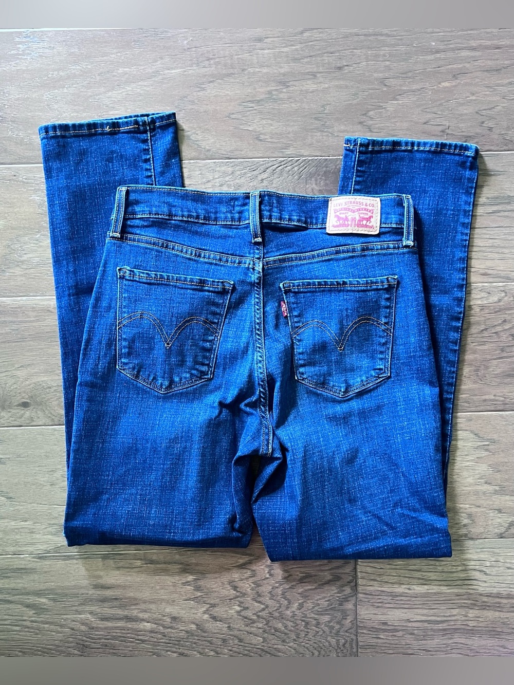 Levi's Womens Classic Straight Jean Stretch Mid Rise Denim Dark Wash Size 8 (29)